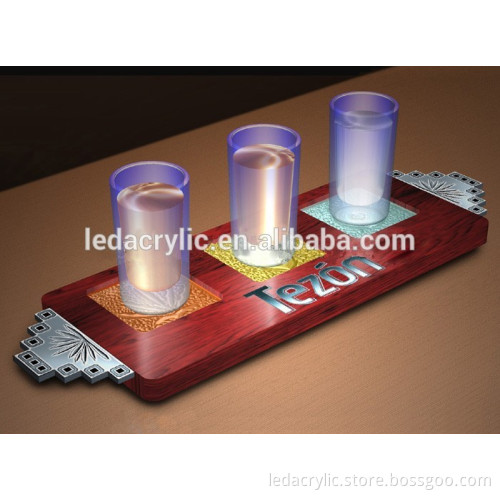 wooden shot glass tray